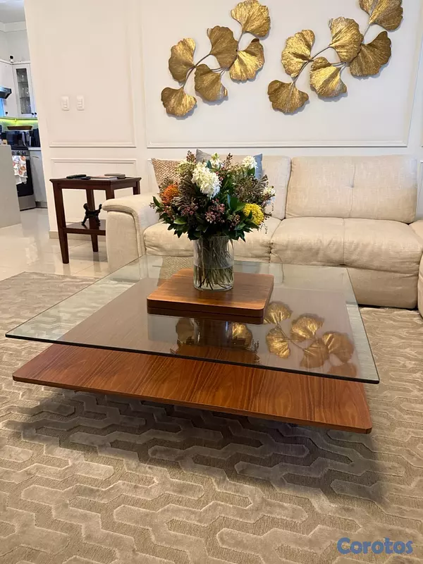 muebles y colchones - Mesa de centro cuadrada para sala 2