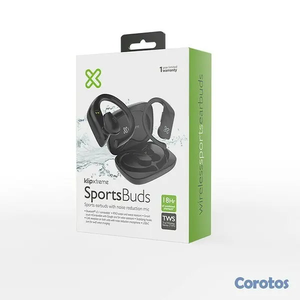 computadoras y laptops - AUDIFONO CON MICROFONO KLIPX SPORTBUDS, DEPORTIVOS, BLUETOOTH 5.1, 6 HORAS  2