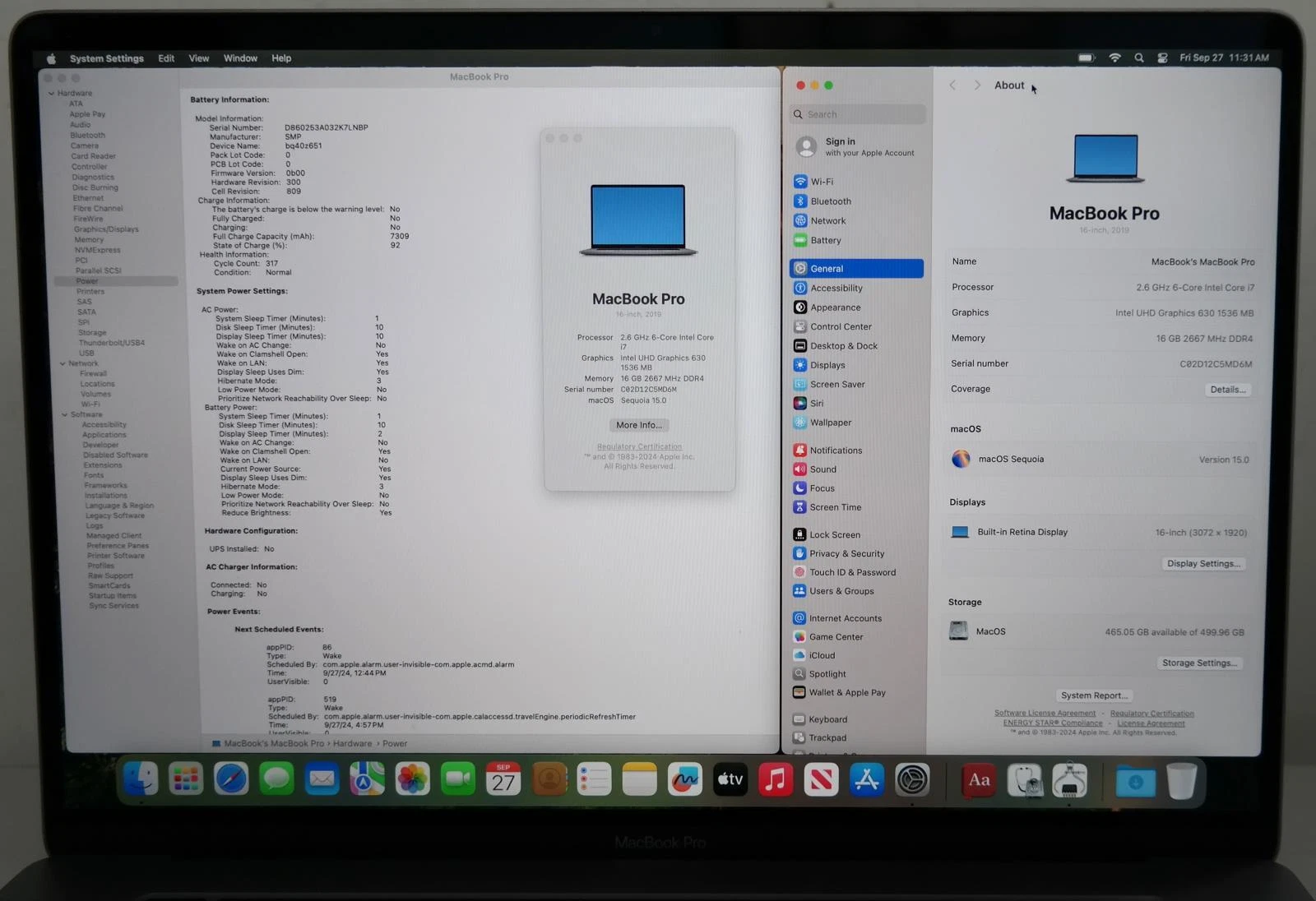 computadoras y laptops - MacBook Pro 2019 A2141 Core Intel i9 oportunidad 1