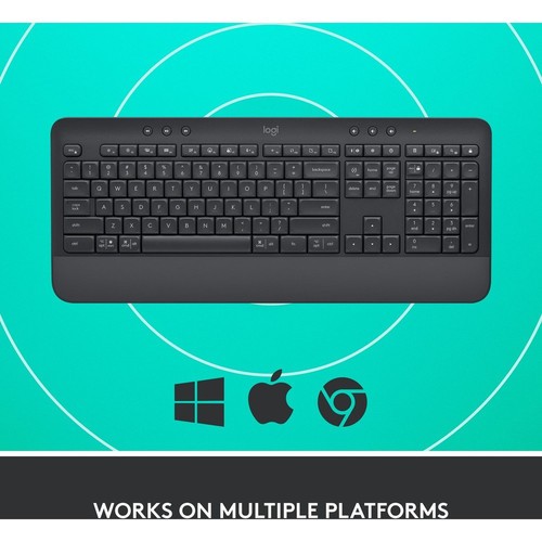 computadoras y laptops - TECLADO LOGITECH K650 INGLES (ENG) COLOR GRAFITO, USB WIRELESS RECEIVER 2.4GHZ W