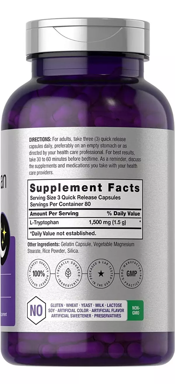 Salud y Equipamiento Médico - L Triptofano 1500 Mg Horbaach 2
