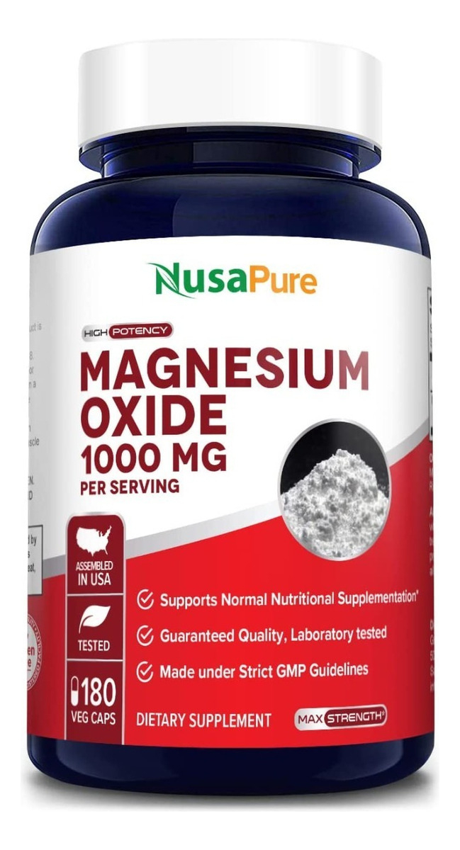 Salud y Equipamiento Médico - Magnesium Oxido 1000mg Nusapure - - Unidad A $1283 1