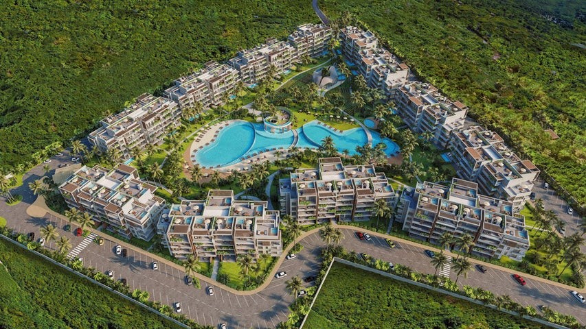 apartamentos - Proyecto en venta Punta Cana #24-149 un dormitorio, canchas, piscina, gimnasio.
 4