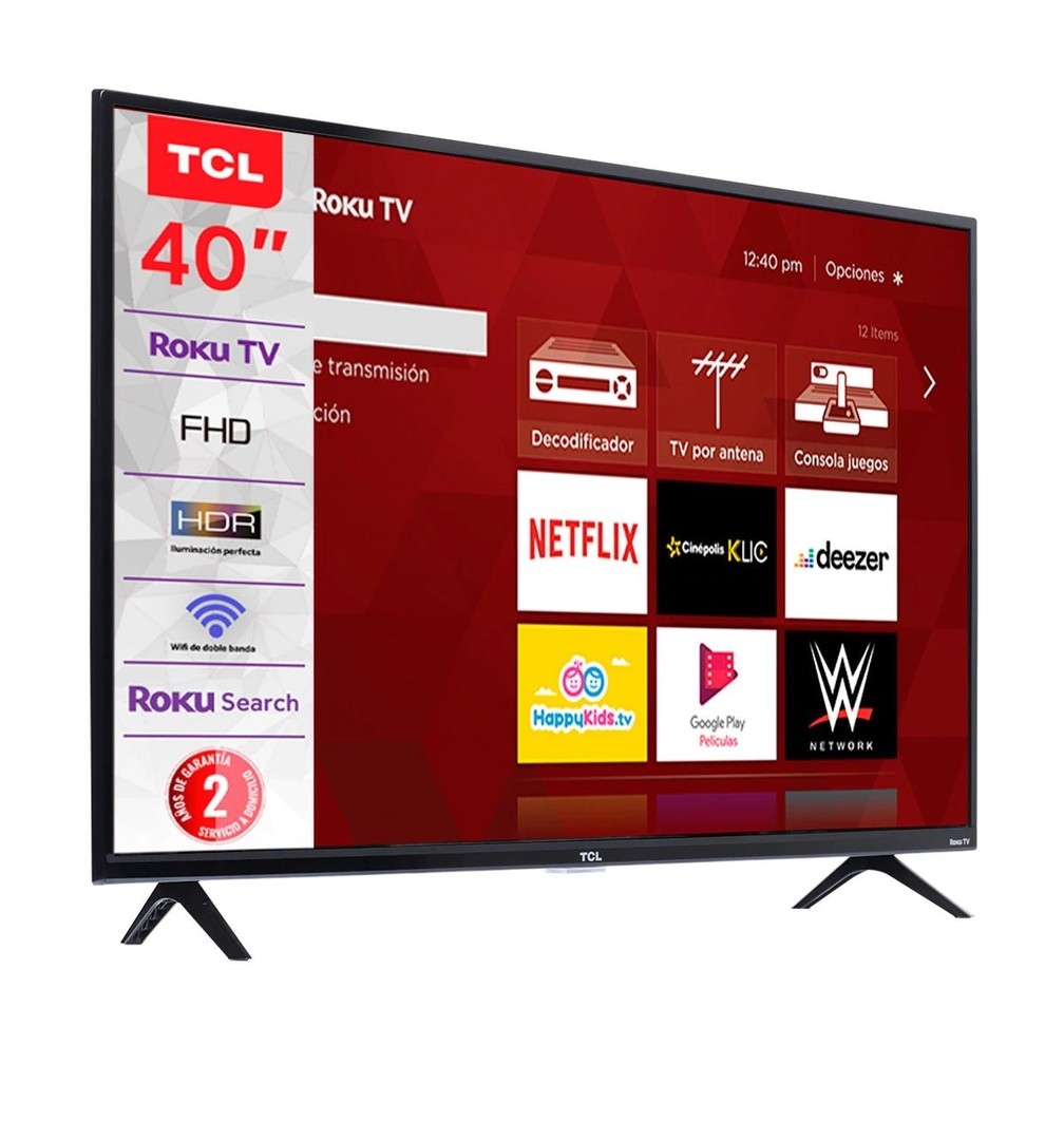 tv - TELEVISOR 40 PULGADAS TCL ROKU SMART FULL HD 1080P $23,500