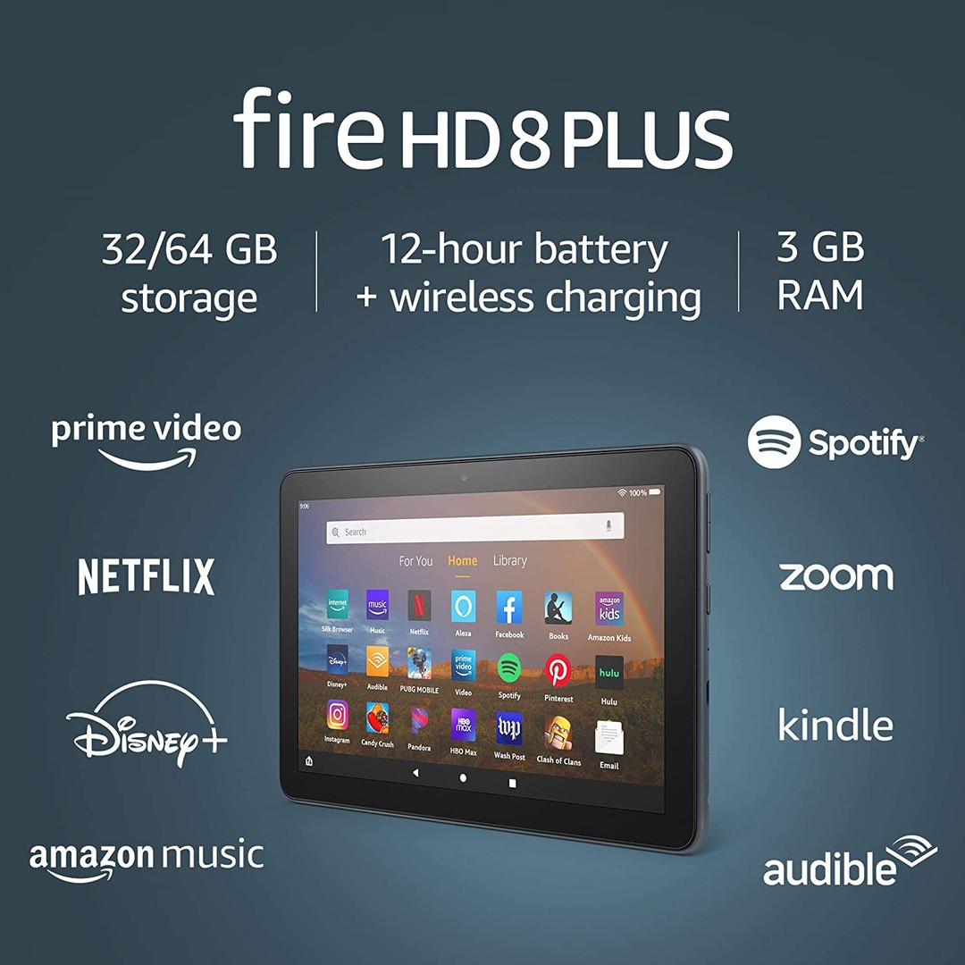 celulares y tabletas - Amazon Fire HD 8 Plus, pantalla HD, 32 GB
