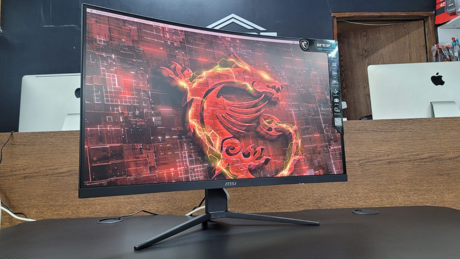 computadoras y laptops - Monitor Curvo Msi , 180Hz , 1ms , 27 Plg, FHD 1080P