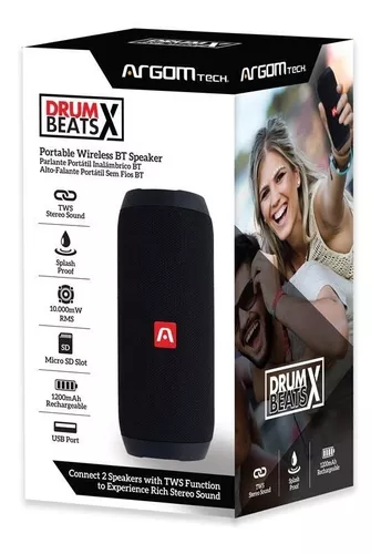 computadoras y laptops - BOCINA ARGOM DRUMBEATS BLUETOOTH, TWS, 10W, 4 HORA 2