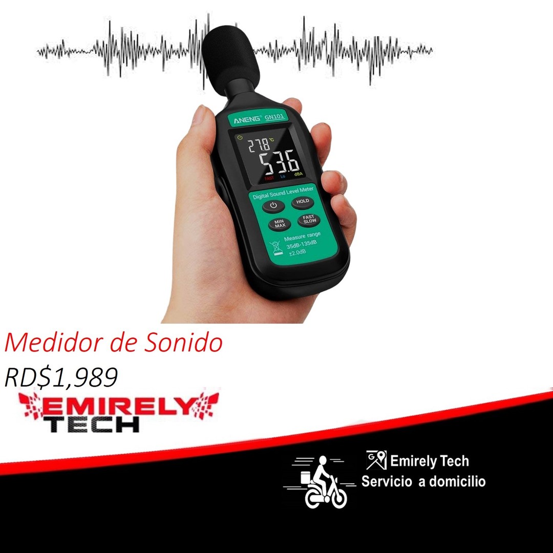 equipos profesionales - Medidor de nivel de sonido ruido digital Decibel 0