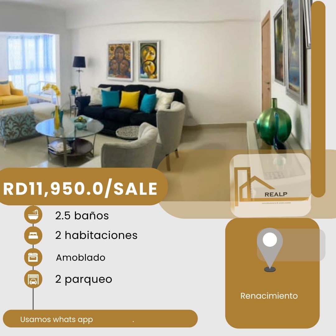 apartamentos - hermoso apartamento en el renacimiento en venta 