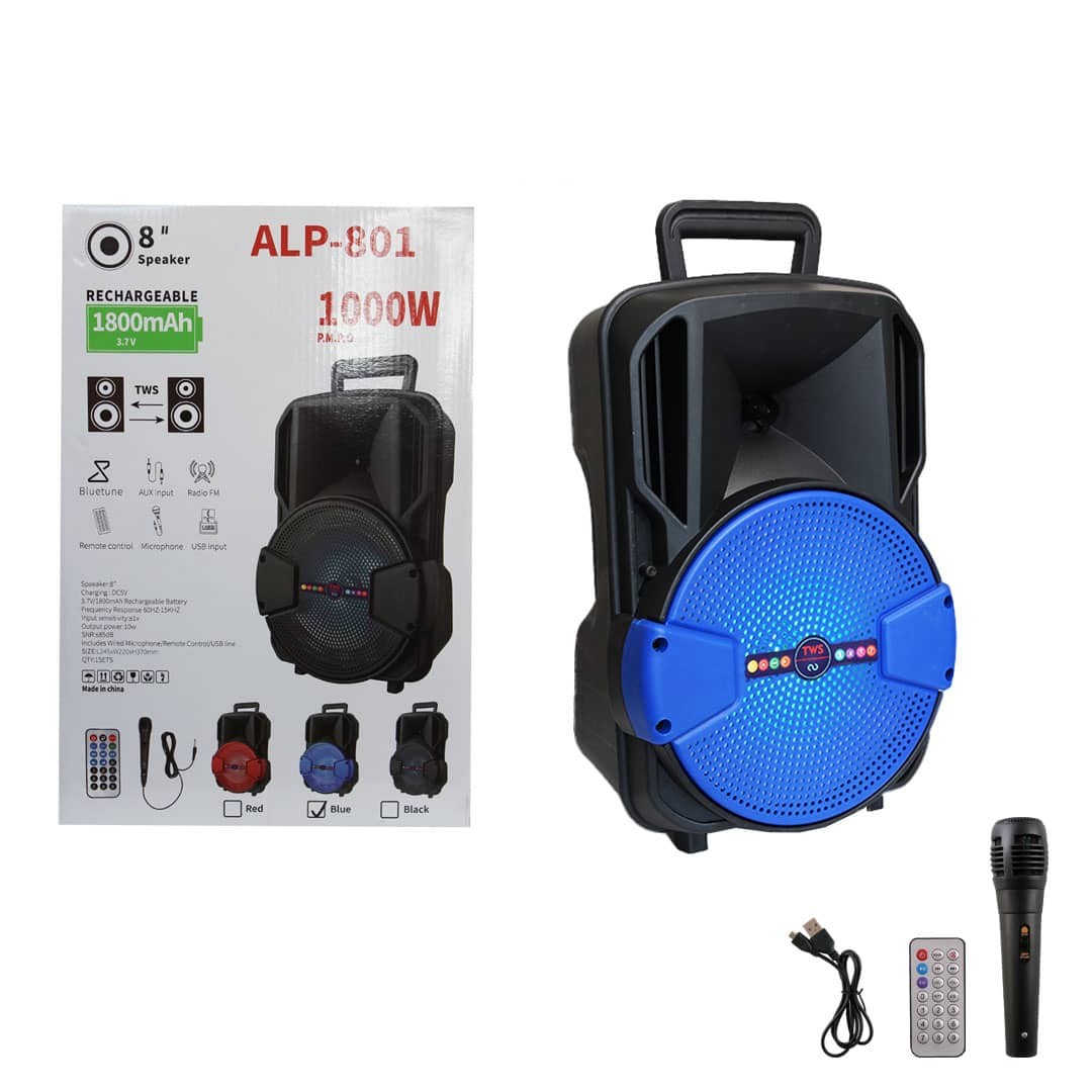 camaras y audio - Bocina de 8 pulgada ALP-801, incluye micrófono 4