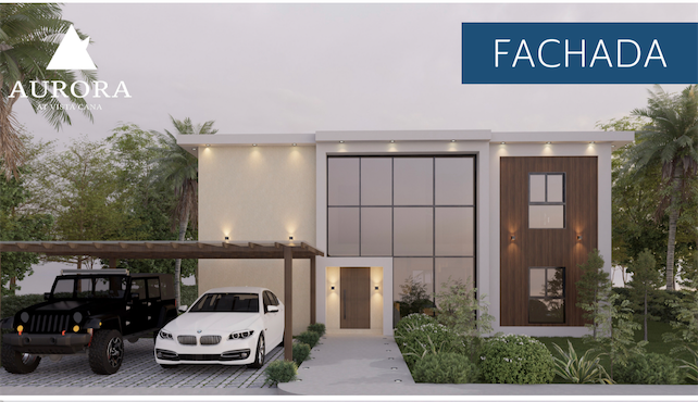 casas vacacionales y villas - Venta de villas de 527mts en vista cana con opción a piscina  2