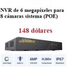 otros electronicos - Nvr de 6 megapíxel con capacidad para 8 cámaras ip 0