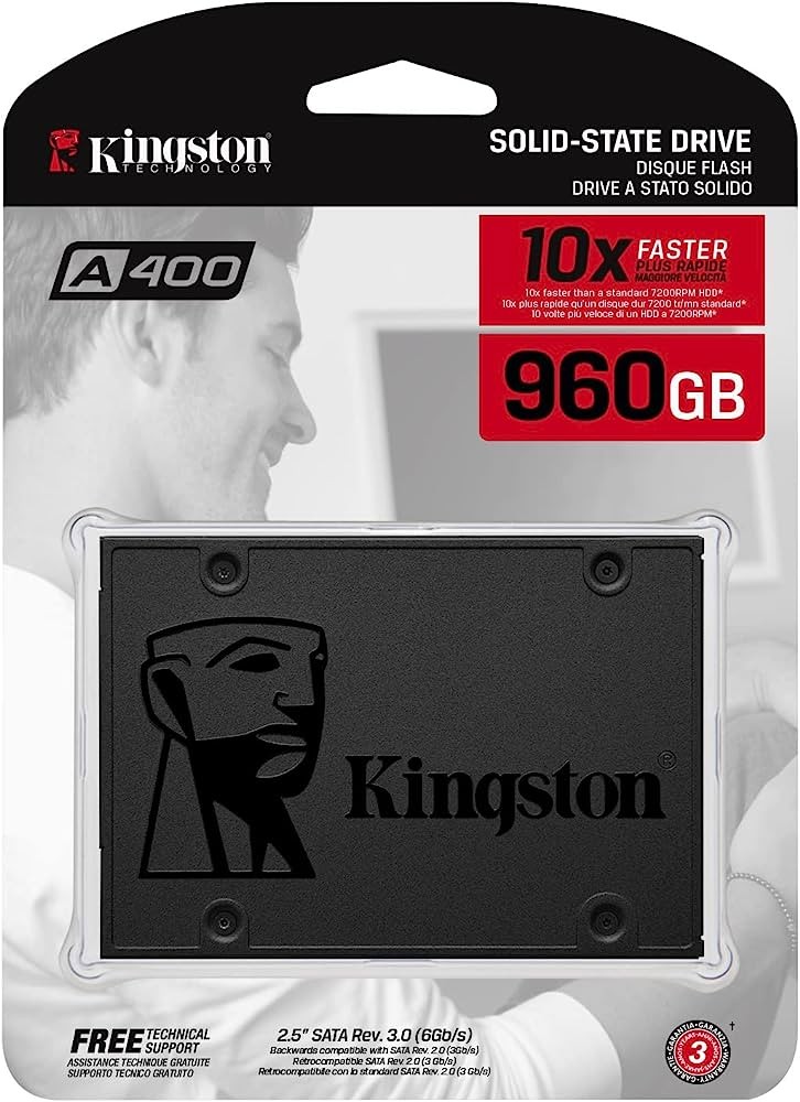 computadoras y laptops - DISCO DE ESTADO SOLIDO KINGSTON SSD 960GB, 2.5", SATA3 1