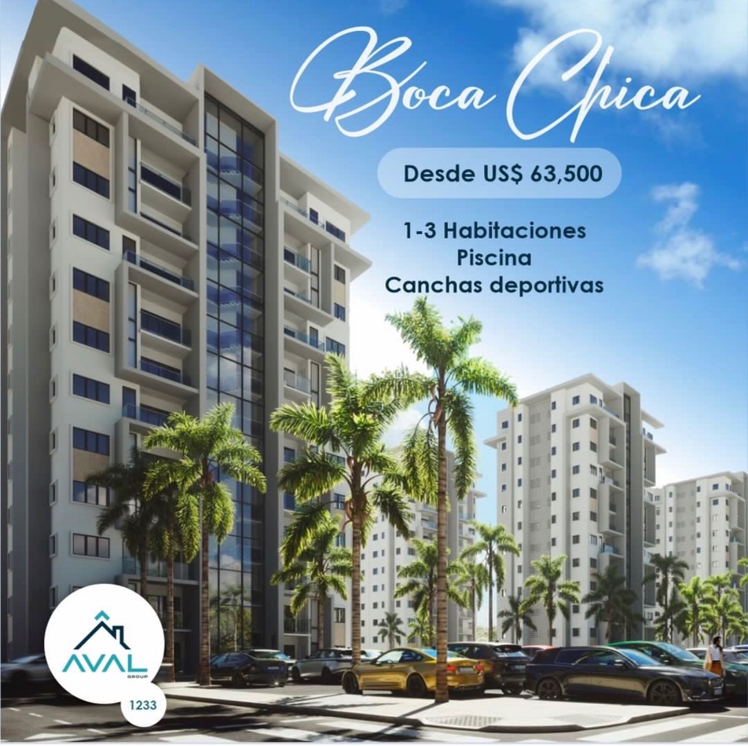 apartamentos - Exclusivo proyecto de Torres a 5 minutos de la playa de Boca Chica