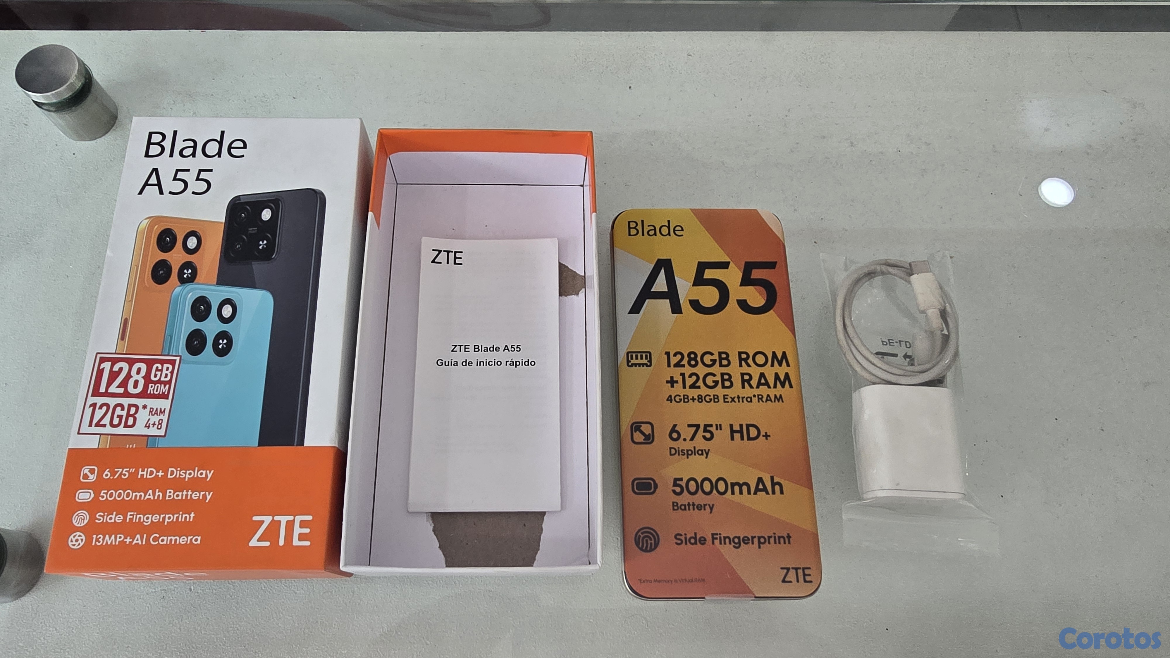 celulares y tabletas - ZTE Blade A55 128GB en su caja completo  1