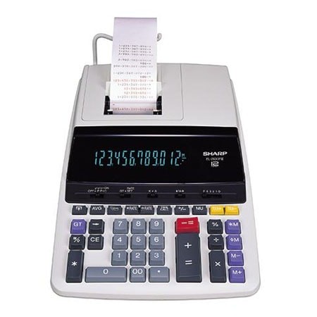 impresoras y scanners - CALCULADORA SHARP EL 2630 PIII, PANTALLA 12 DIGITOS,PAPEL,SUMADORA 0