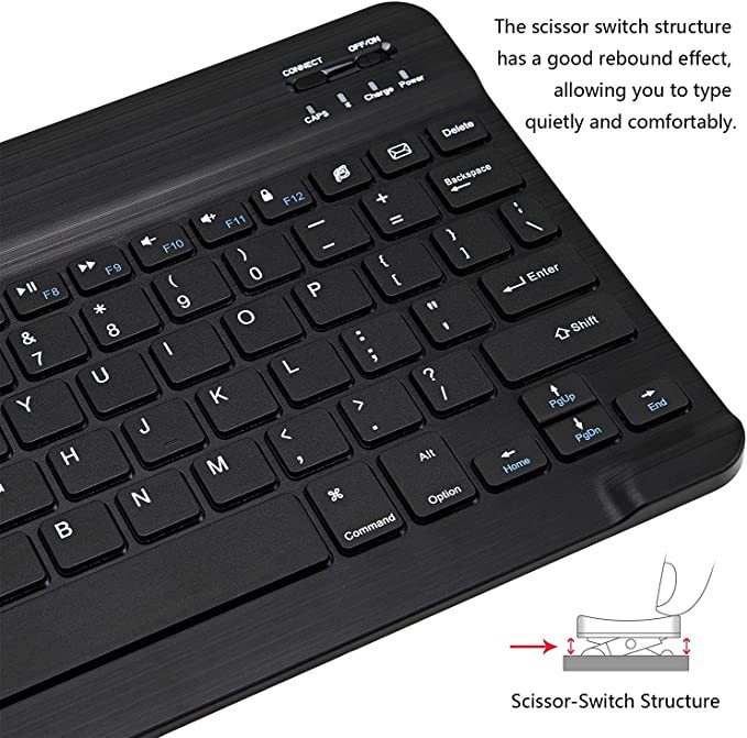 hobby y coleccion - Combo de teclado y mouse Bluetooth ultradelgado, recargable portátil inalambrico 2