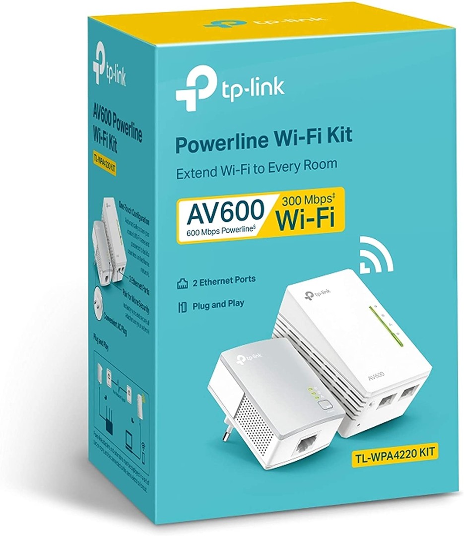 computadoras y laptops - POWERLINE TP-LINK TL-WPA4220KIT, ACCESS POINT TL-WPA4220, 2.4GHZ/300MBPS,