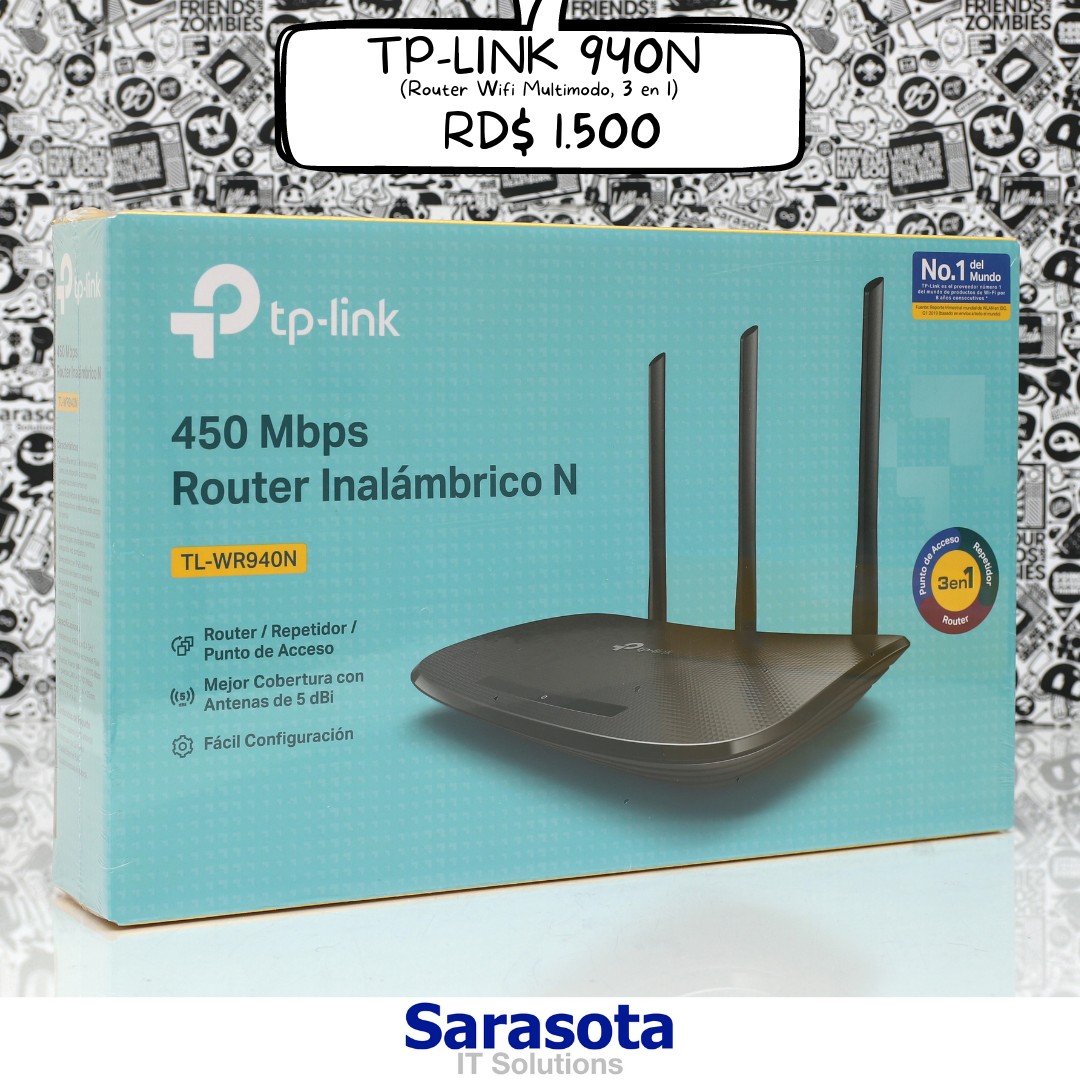 otros electronicos - Tp-link Router 450mbps 940N Somos Sarasota