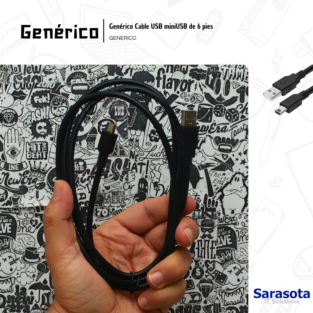accesorios para electronica - Genérico Cable USB miniUSB de 6 pies 1