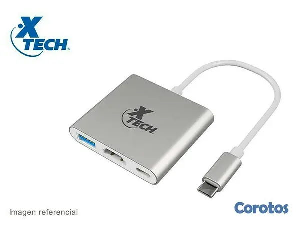 accesorios para electronica - ADAPTADOR XTECH USB TIPO C   A HDMI, USB   3.0, USB C HEMBRA, SILVER (XTC-565) 2