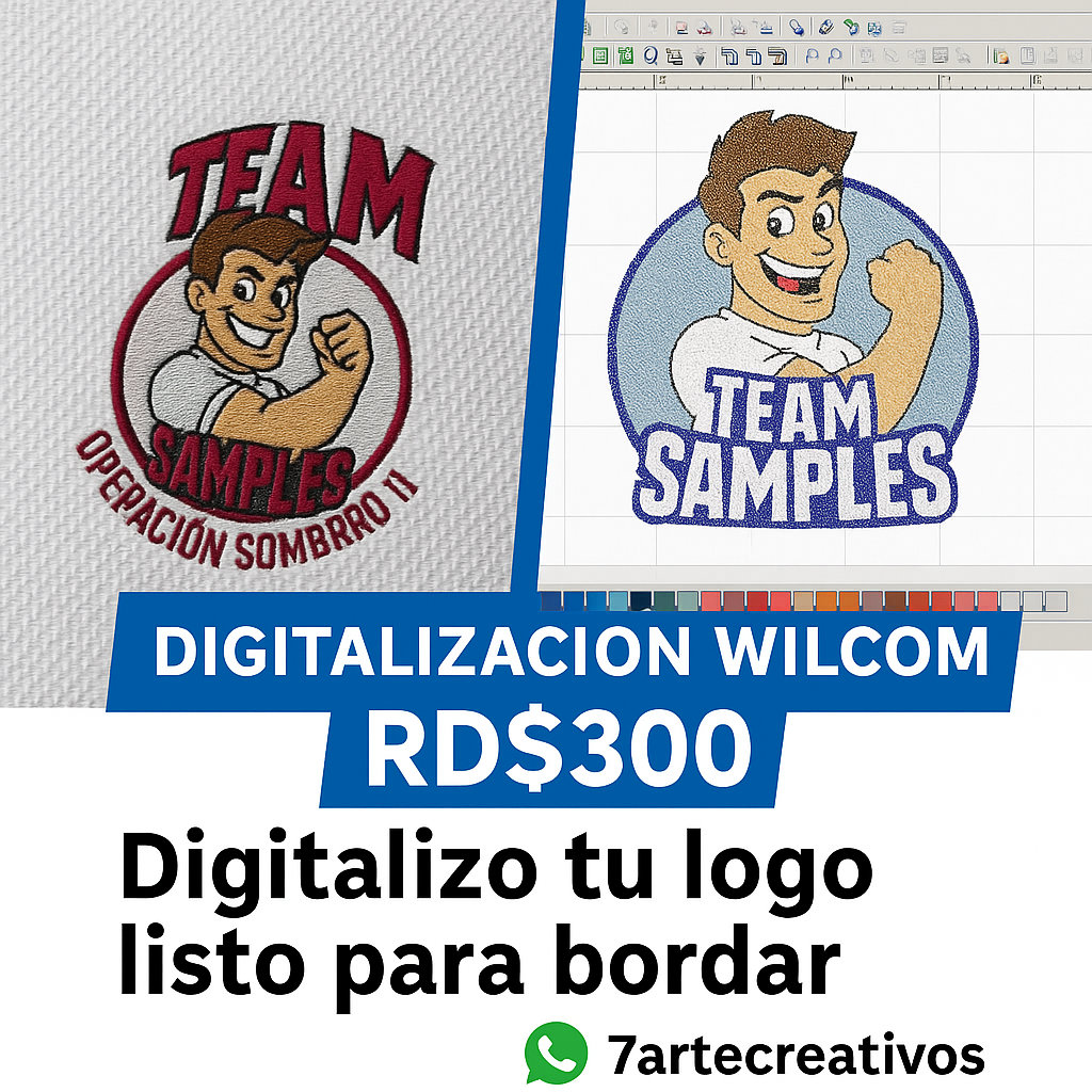 servicios profesionales - Digitalizamos tu logo en Wilcom listo para bordar 