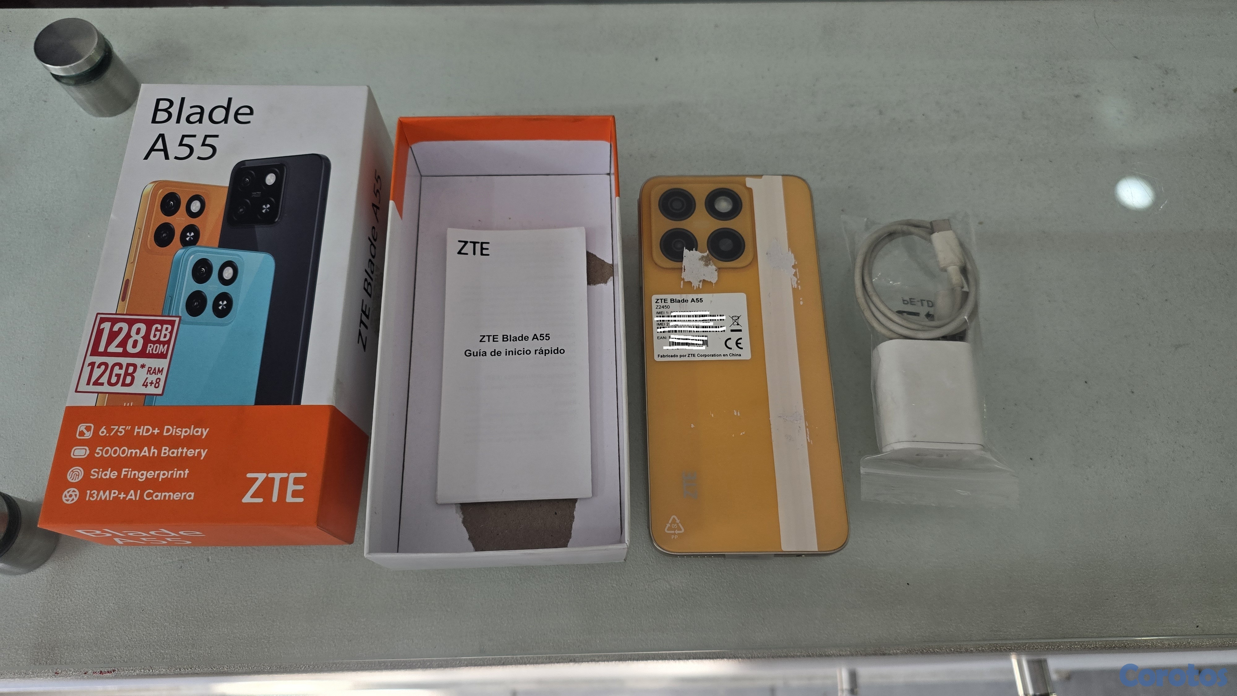 celulares y tabletas - ZTE Blade A55 128GB en su caja completo  2