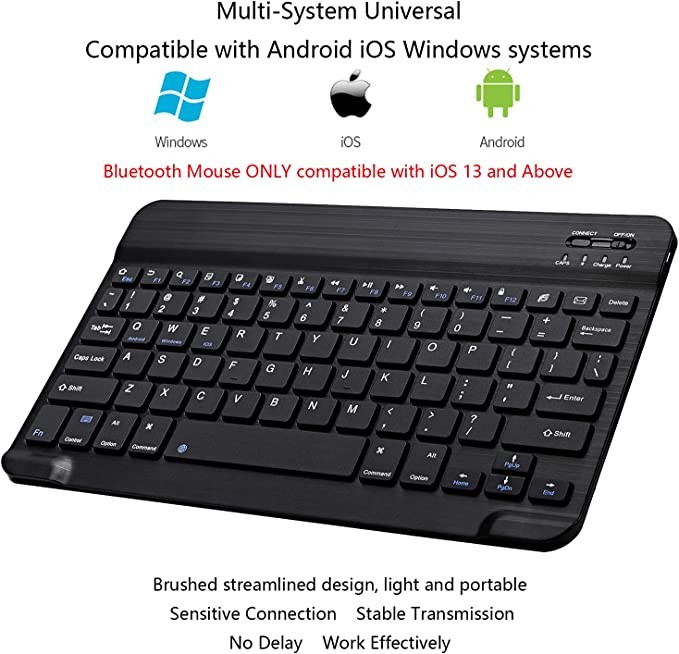 accesorios para electronica - Combo de teclado y mouse Bluetooth ultradelgado, recargable portátil inalambrico 3