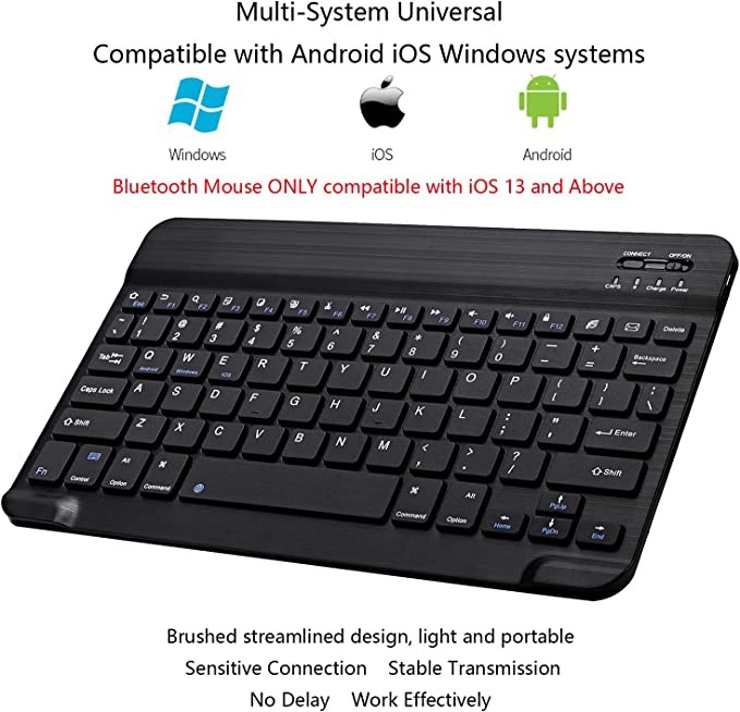 hobby y coleccion - Combo de teclado y mouse Bluetooth ultradelgado, recargable portátil inalambrico 3