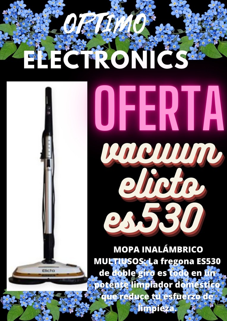 electrodomesticos - vacuum elicto es530 dual spin electronic cordless mop and polisher in white