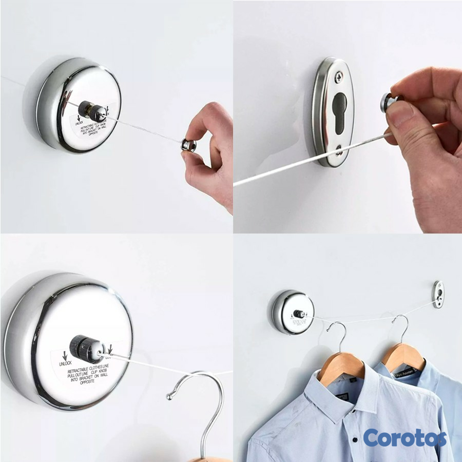 decoración y accesorios - TENDEDERO RECTRACTIL ACERO INOXIDABLE 9025 1