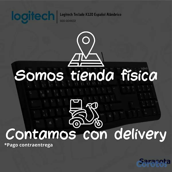 accesorios para electronica - Logitech Teclado K120 Español Alámbrico (920-00442 2