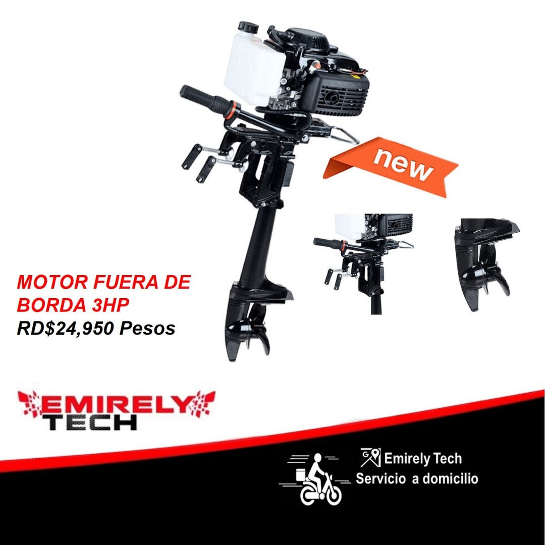 equipos profesionales - Motor fuera de borda 3hp 4 tiempos para bote pesca playa rios 0