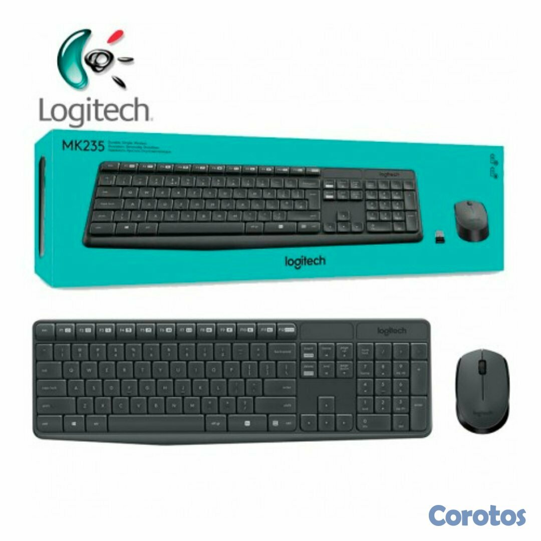 computadoras y laptops - TECLADO MOUSE LOGITECH MK235 USB WIRELESS RECEIVER 2.4GHZ WIRELESS, ESPAÑOL, 10M 1