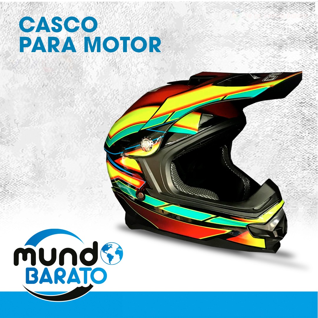 deportes - Casco Motocross Moto Motorizado VARIEDAD COLORES Pasola Motorista Motor