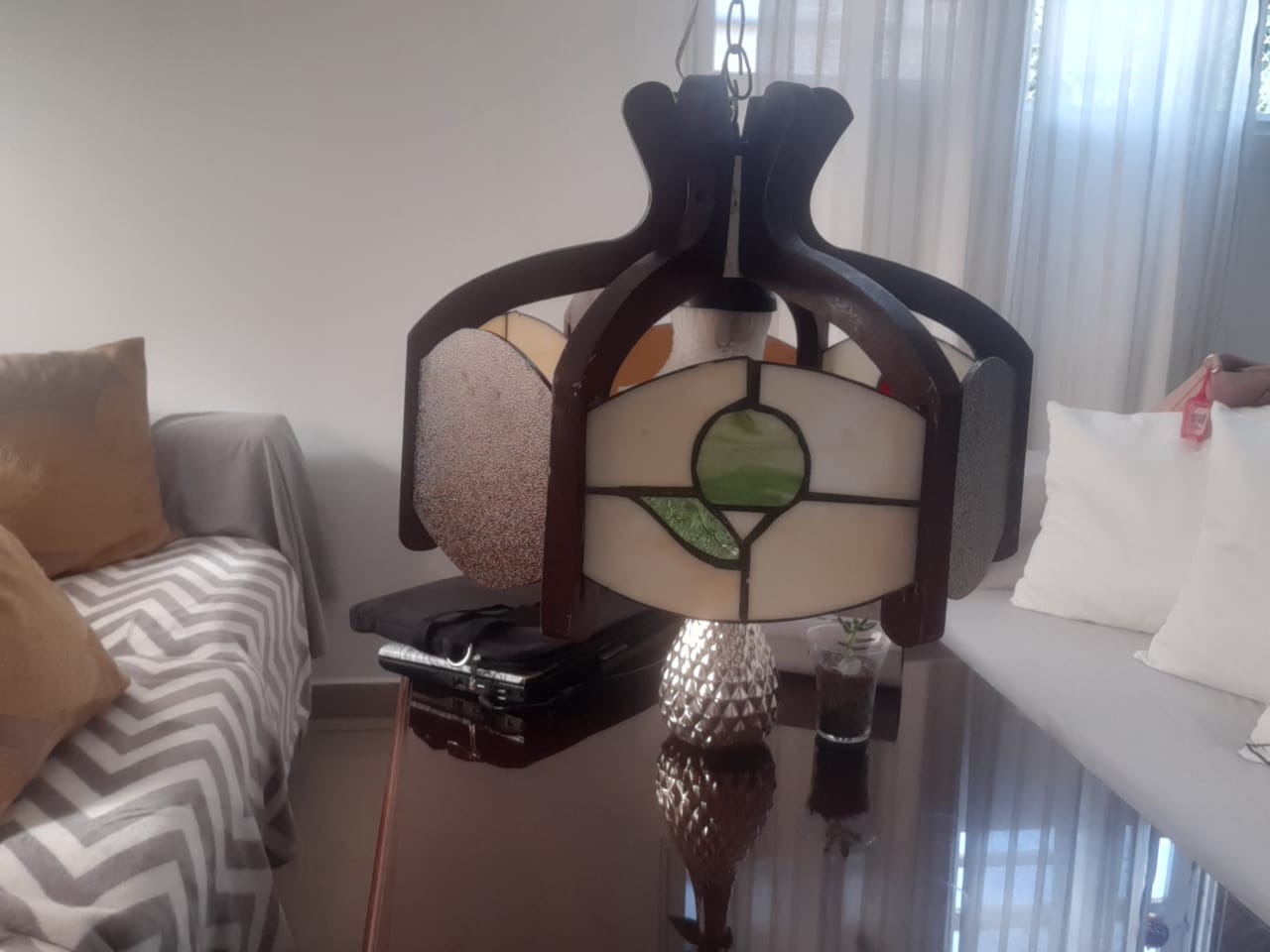 decoración y accesorios - Lámpara en madera para cocina o comedor. 