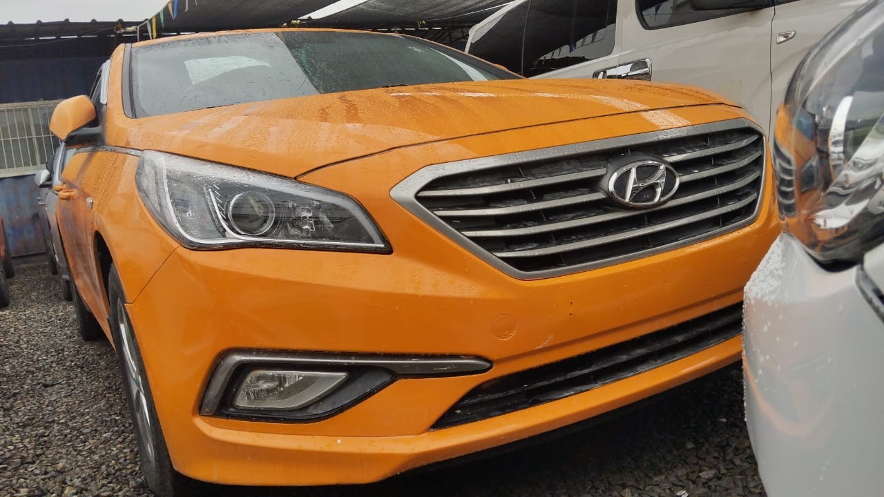 carros - HYUNDAI SONATA LF 2017 NARANJA 1