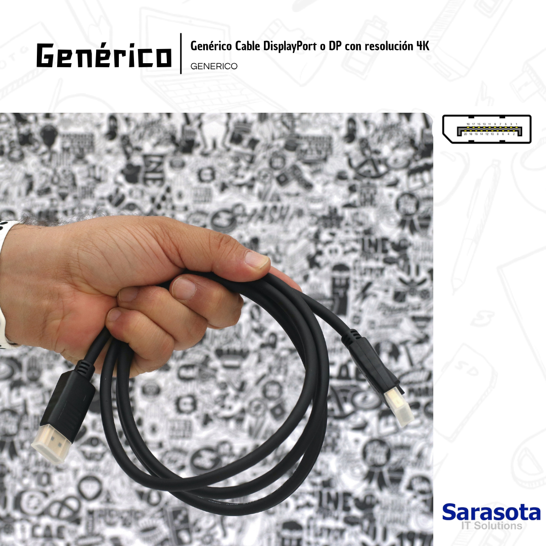 accesorios para electronica - Genérico Cable DisplayPort o DP con resolución 4K 0