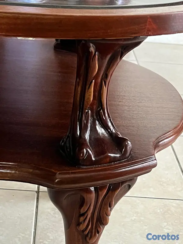 muebles y colchones - Mesabde Caoba y Cuero Tratado 6