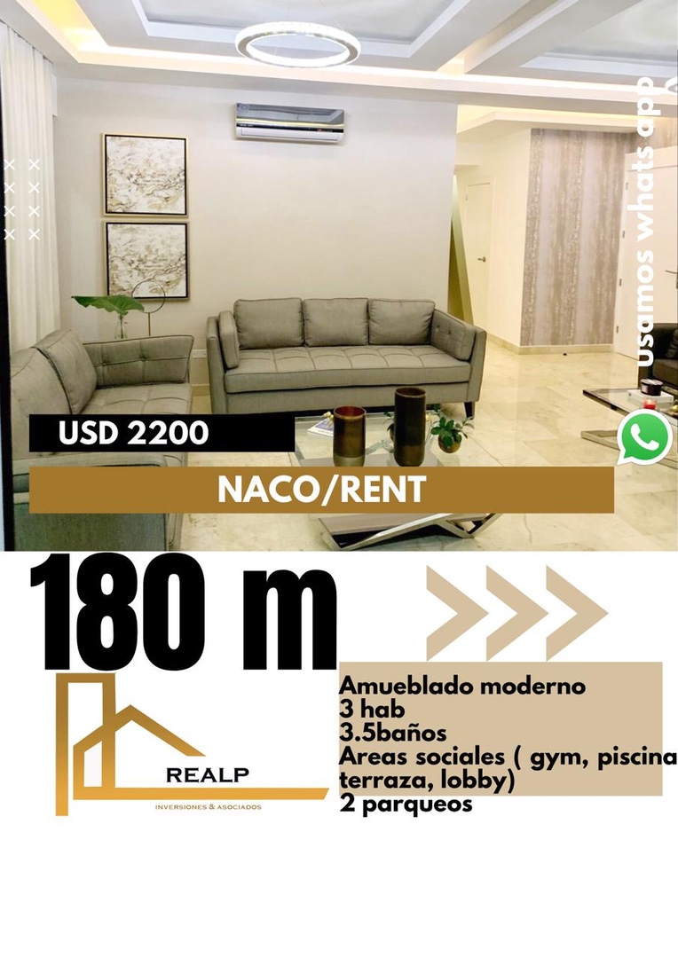 apartamentos - Apartamento en alquiler Ensanche Naco