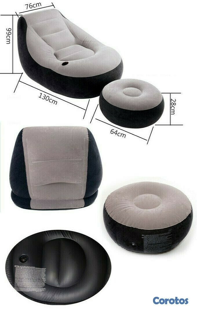 muebles y colchones - Sillon + reposapiés inflable INTEX  2