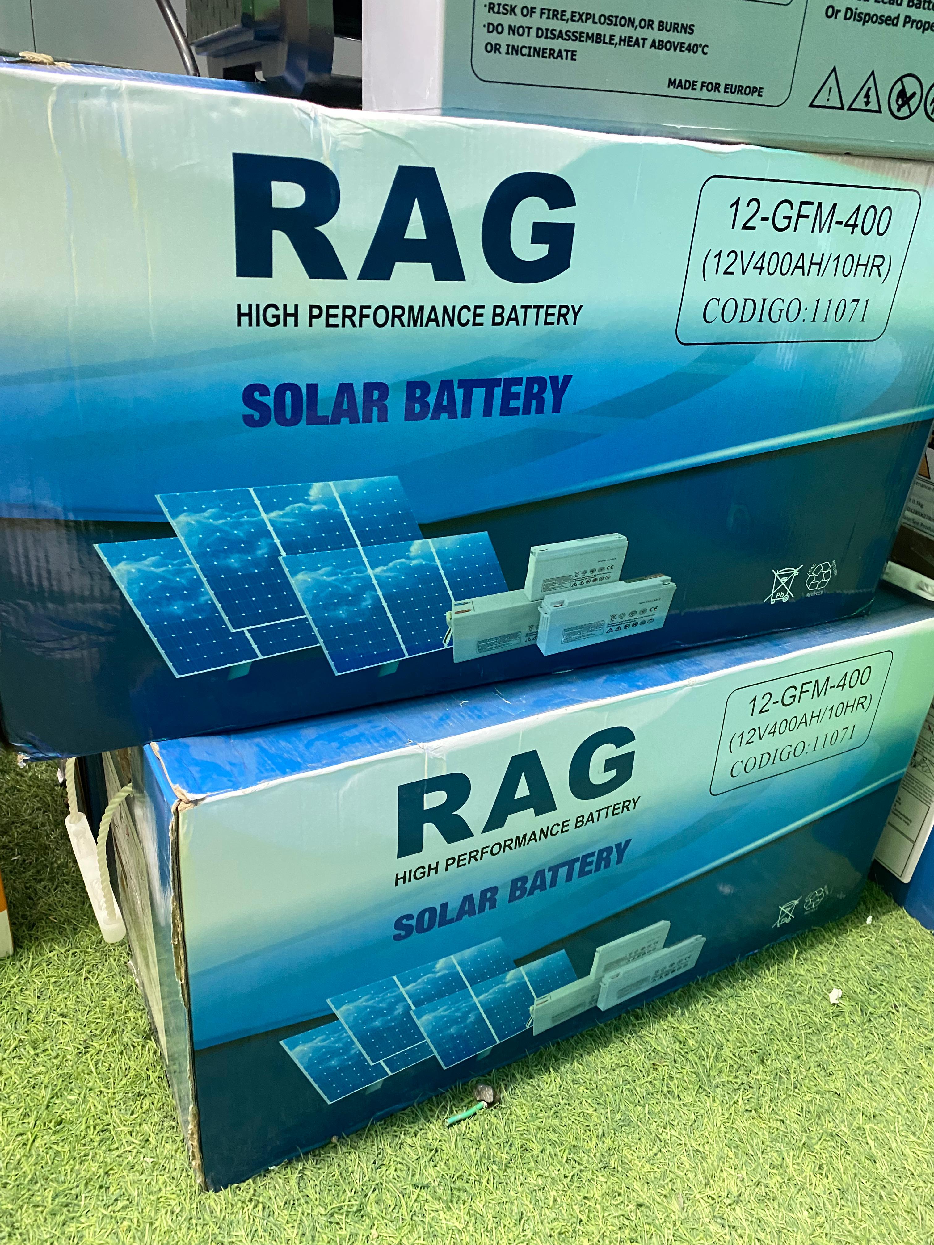 plantas e inversores - Baterías RAG 12 volt / 400 AH libre de mantenimiento.