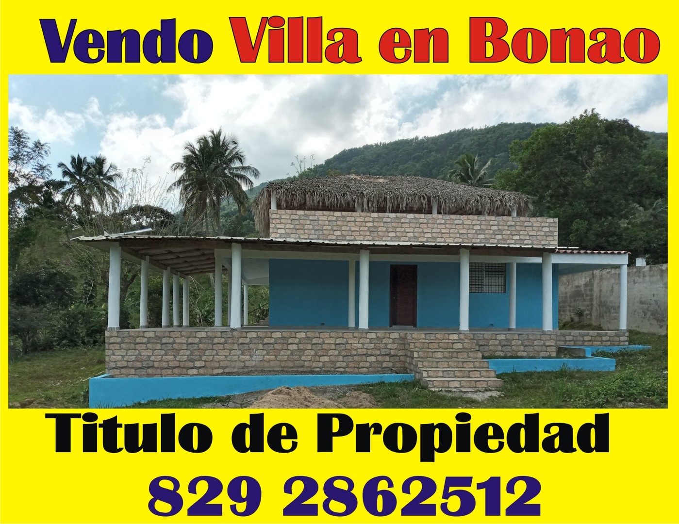 casas vacacionales y villas - VENDO VILLA EN BONAO