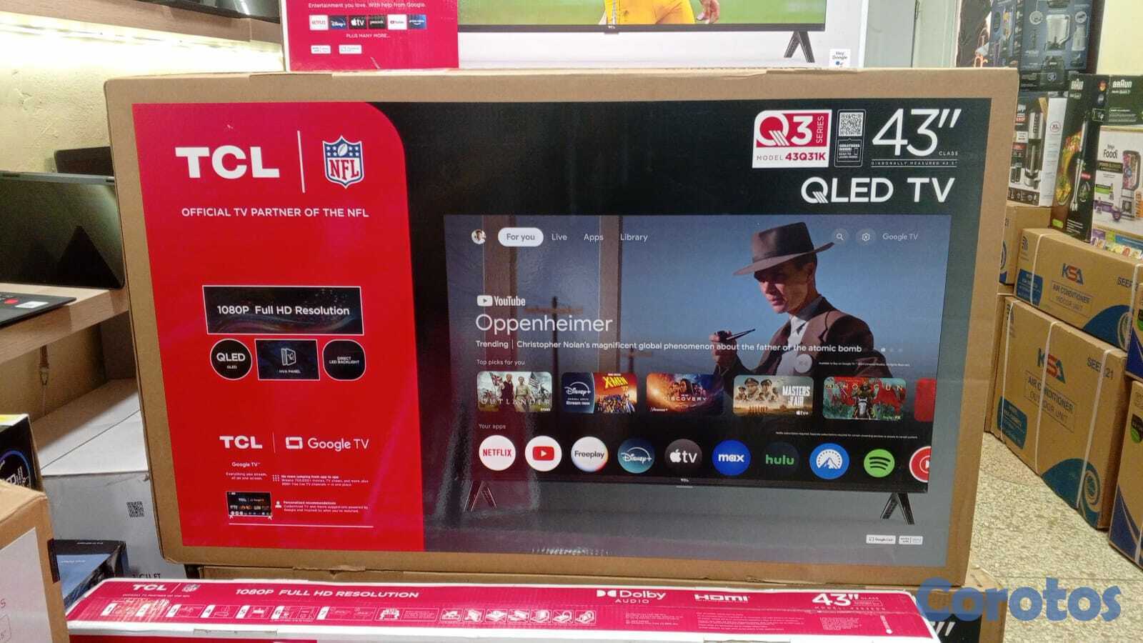tv -  SMART TV TCL DE 43 PULGADAS QLED GOOGLE TV NUEVA