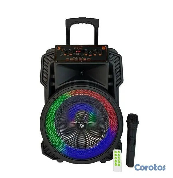 otros electronicos - Bocina de 12 pulgada KTS-1640 RGB, incluye micrófono inalambrico 3