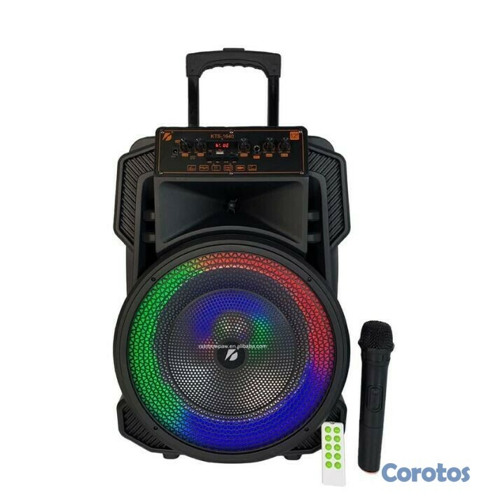 otros electronicos - Bocina de 12 pulgada KTS-1640 RGB, incluye micrófono inalambrico 3