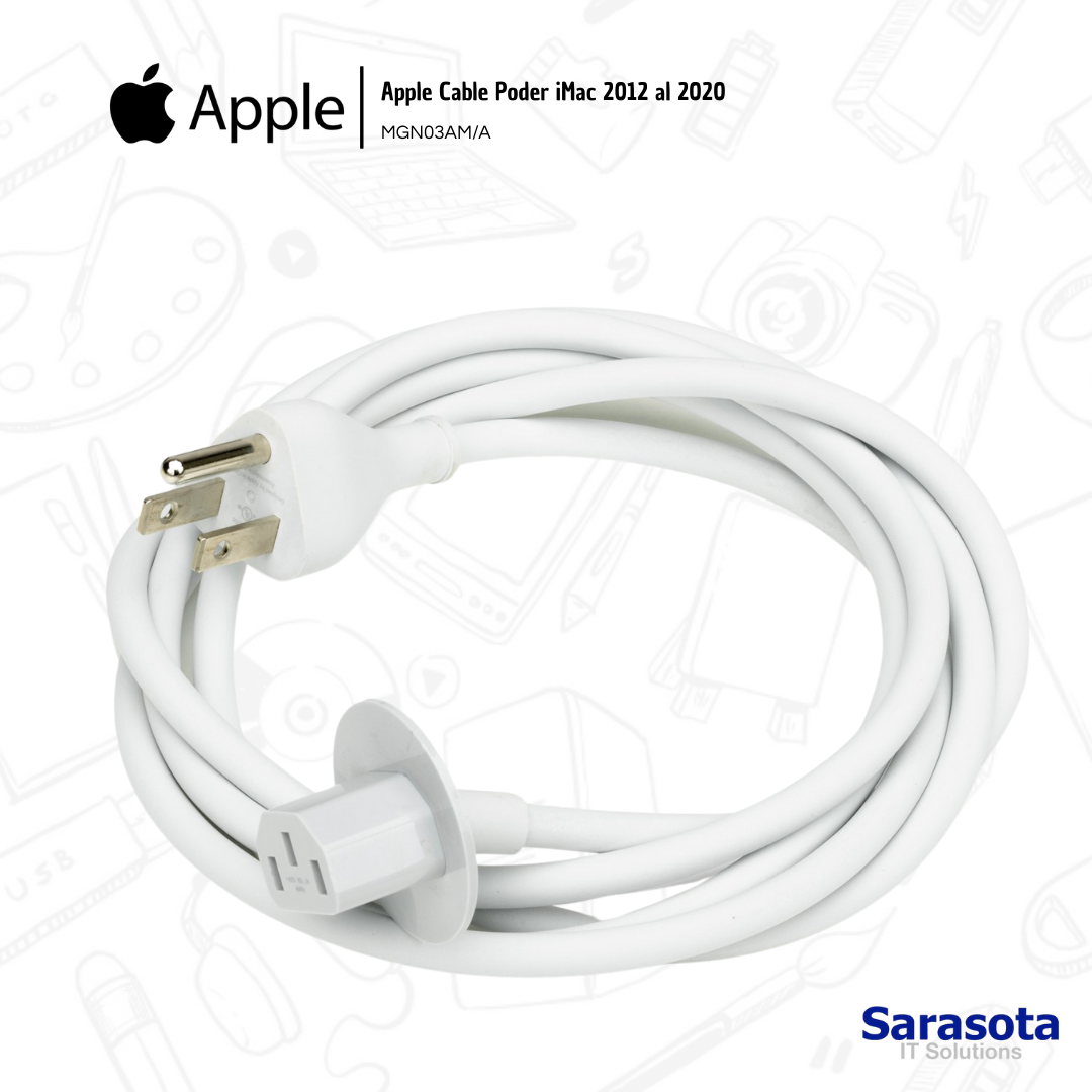accesorios para electronica - Apple Cable de poder blanco para iMac 0