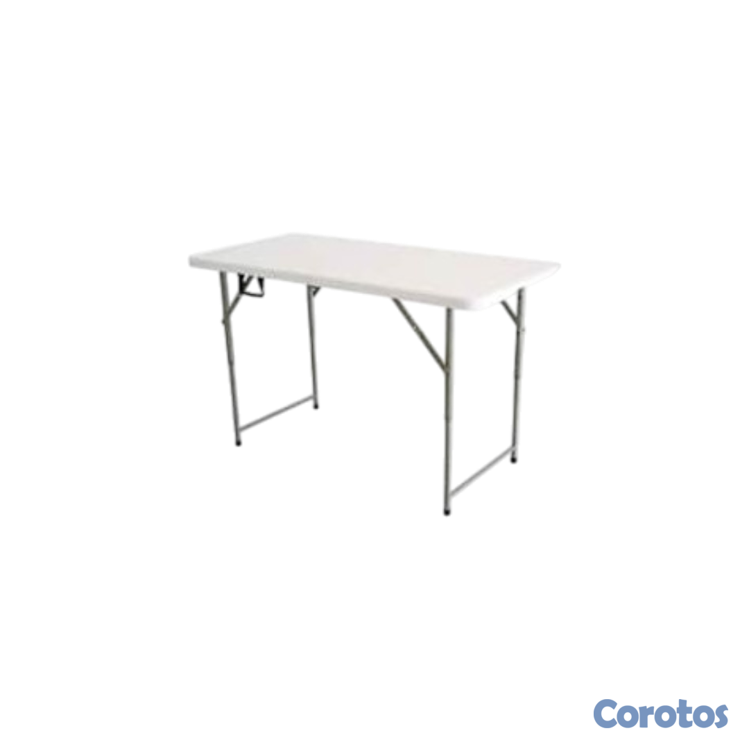 muebles y colchones - MESA RECTANGULAR PLEGABLE BLANCA 2X4 24"X48"