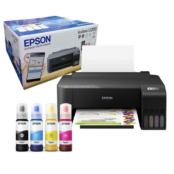 impresoras y scanners - IMPRESORA EPSON ECOTANK L1250 SOLO IMPRESION, SISTEMA DE TINTA CONTINUA (CMYK),  1