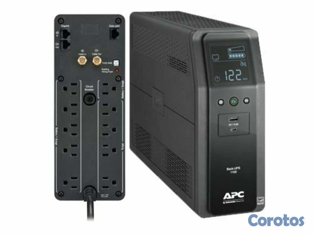 computadoras y laptops - UPS APC BR1100M2-LM BACK-UPS PRO, 1.1KVA (1100 VA), 600 WATTS ,INPUT 120V / OUTP